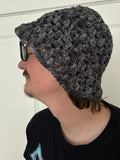 Gray Stripey Bucket Hat