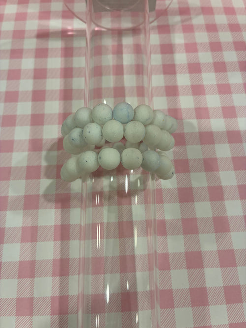 Blue Marble Beaded Bracelet