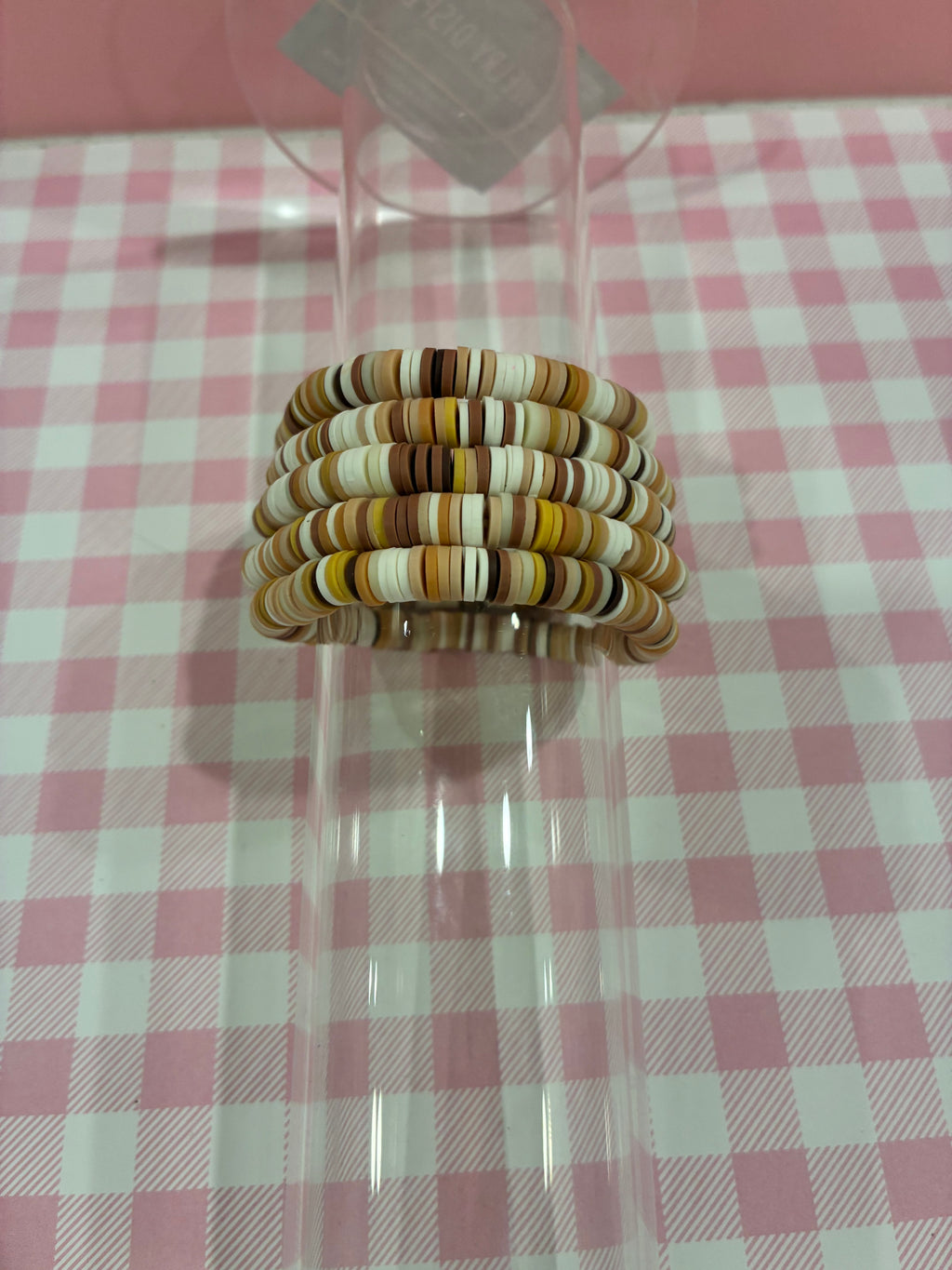 Brown Clay Bead Bracelet