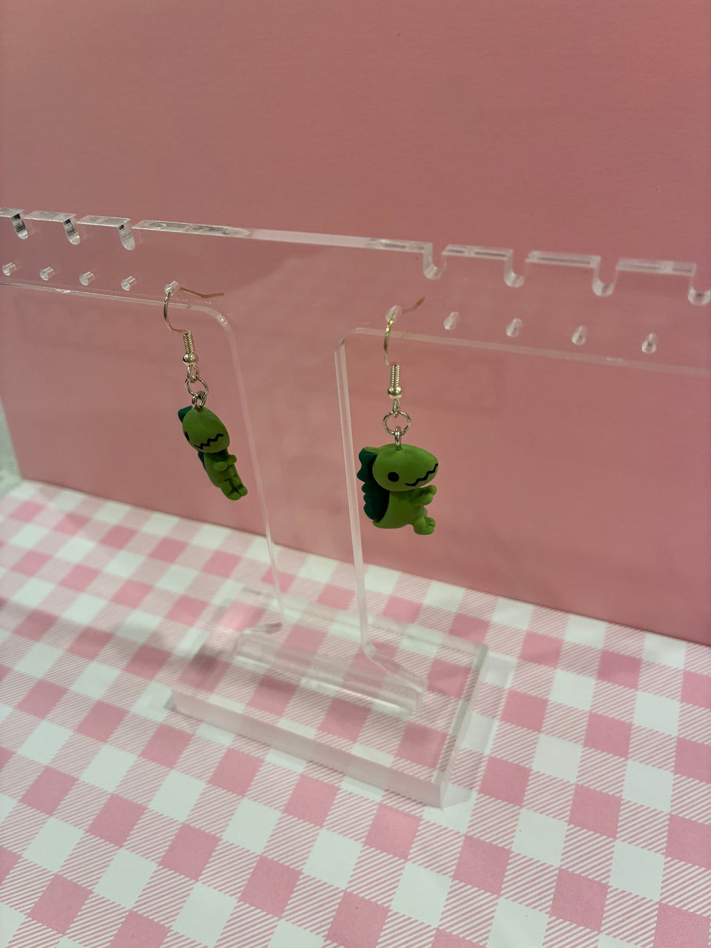 Green T-Rex Earrings