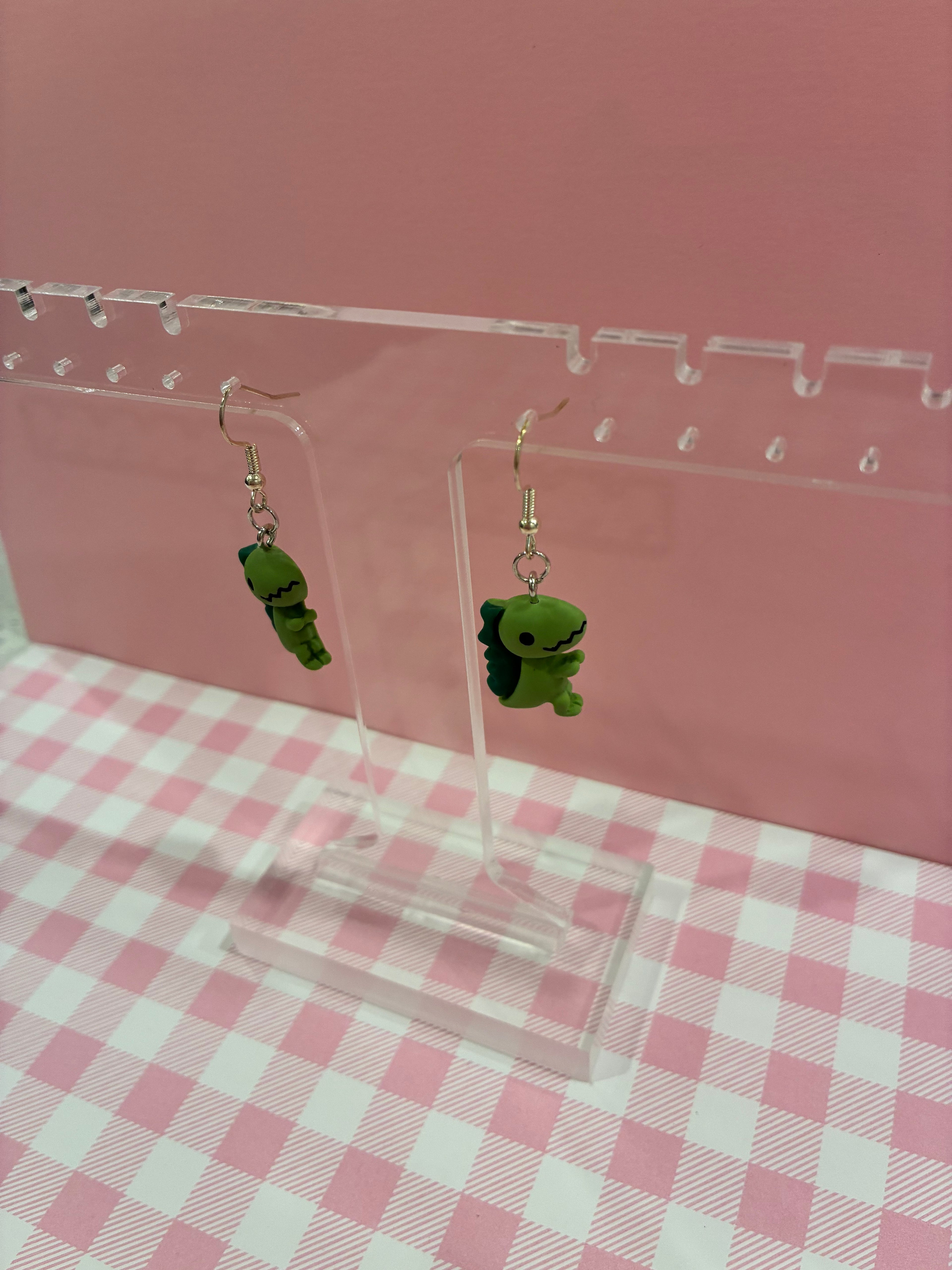 Green T-Rex Earrings