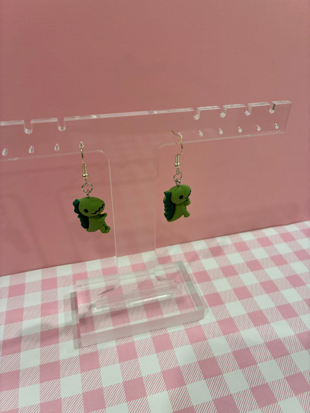 Green T-Rex Earrings
