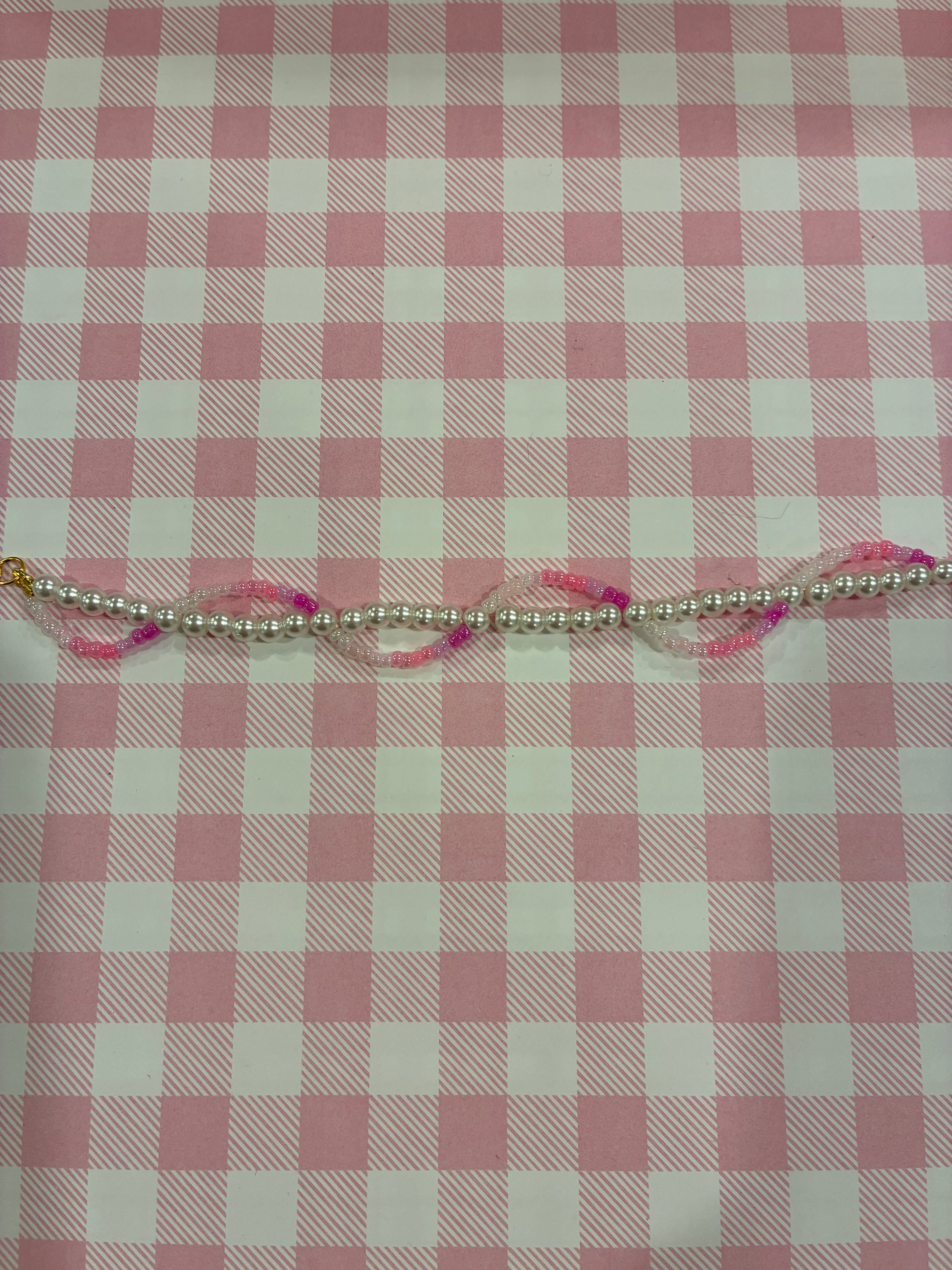Pearl Spiral Glass Bead Bracelet