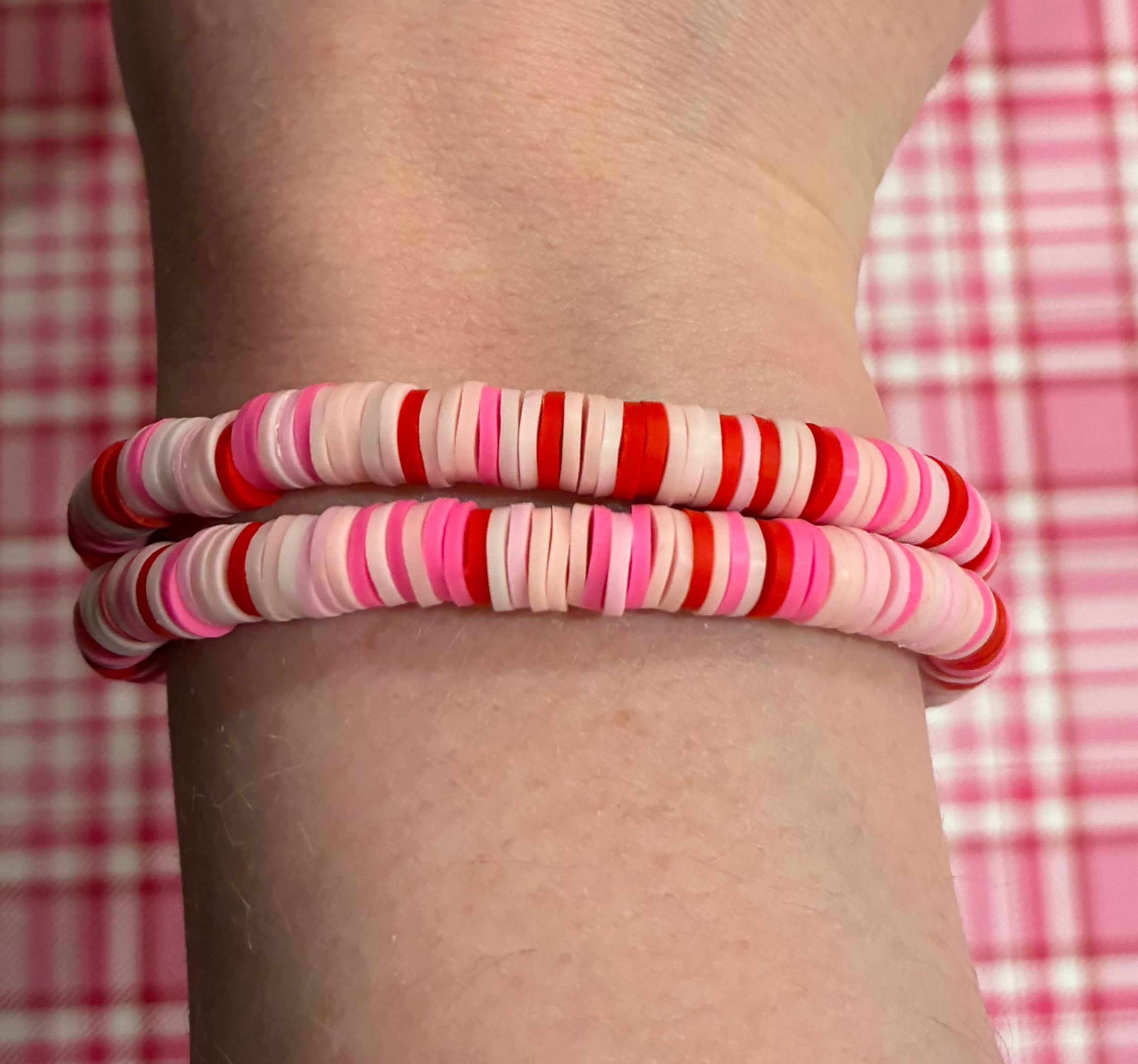 Valentine’s Day Clay Beaded Bracelet