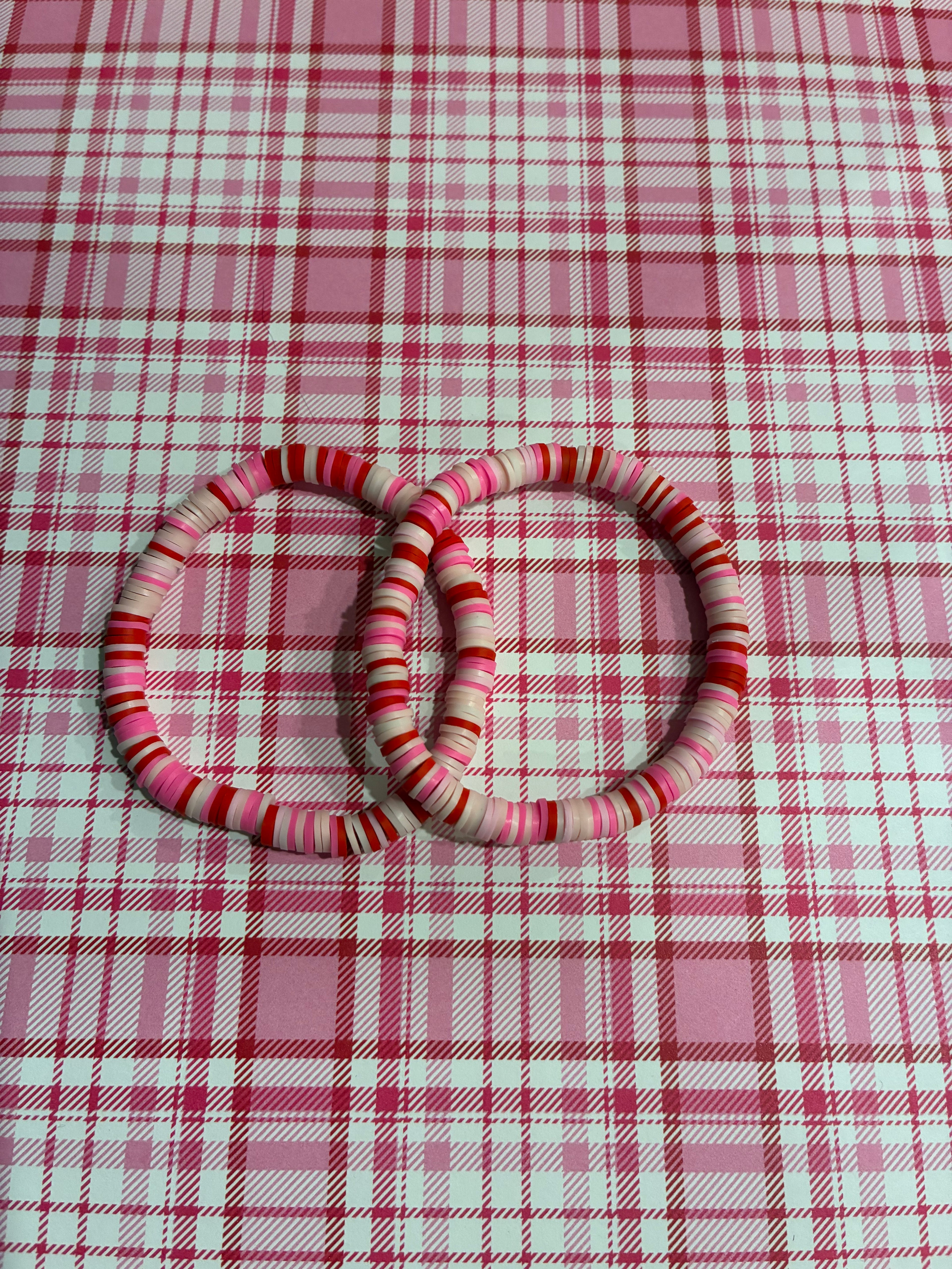 Valentine’s Day Clay Beaded Bracelet