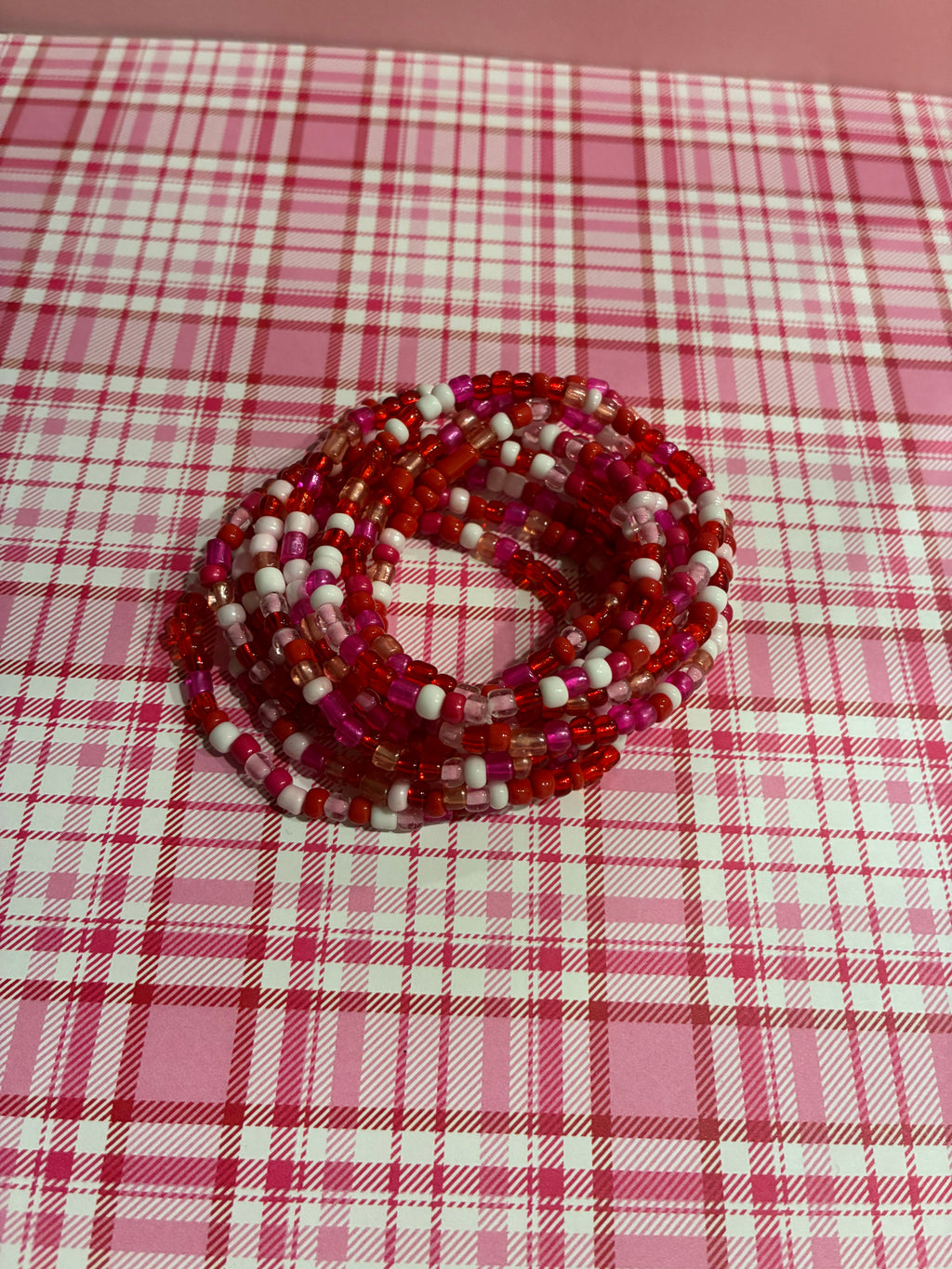 Valentine's Glass Bead Bracelets