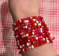 Valentine's Glass Bead Bracelets