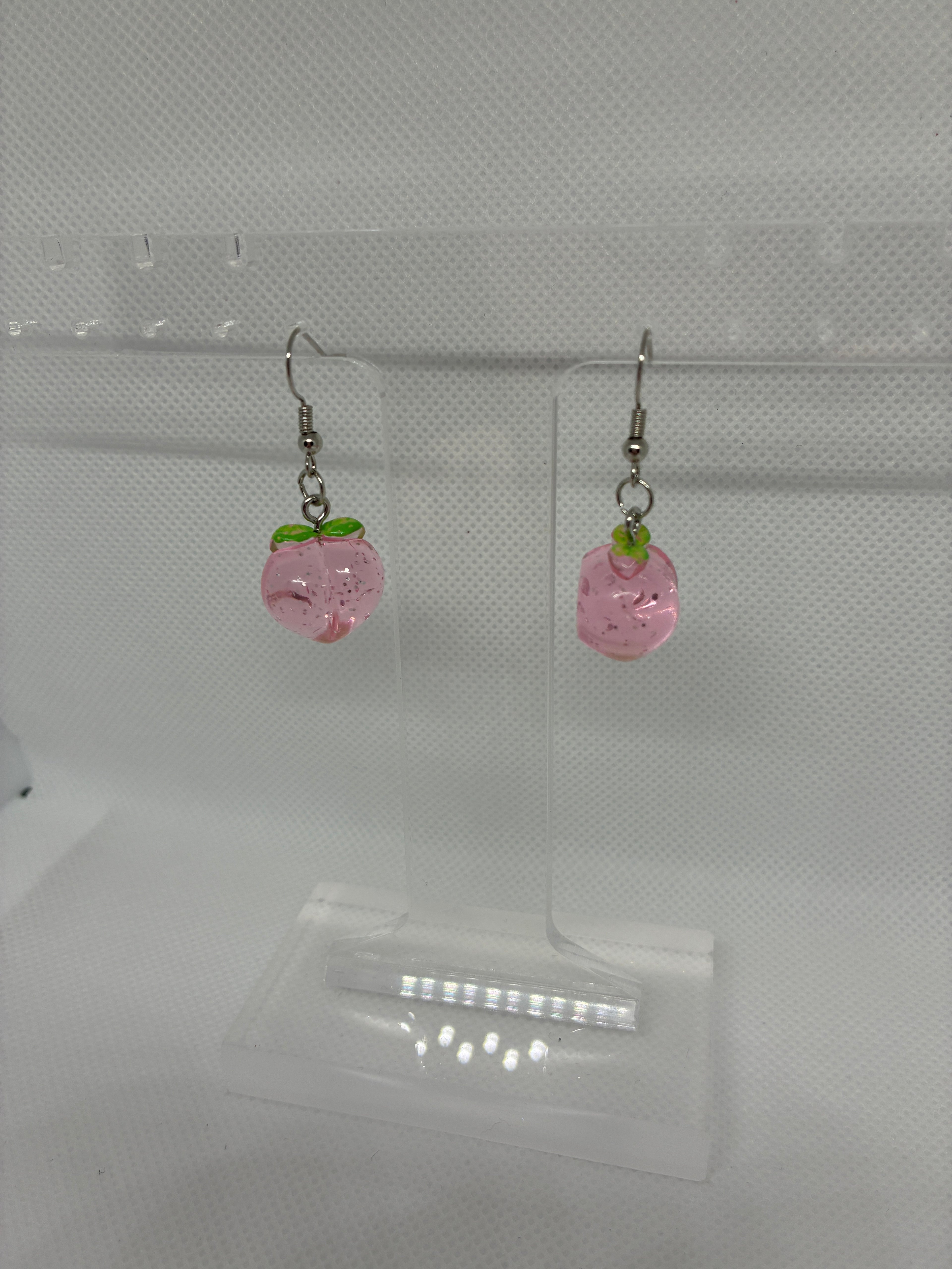 Peach earrings