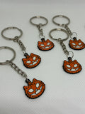 Orange Skeleton Cat Keychain