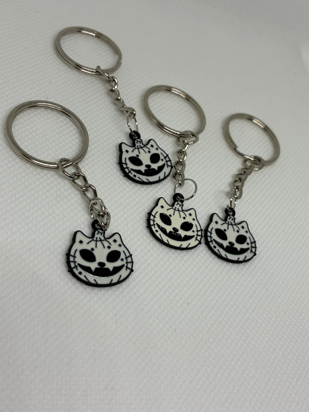 Skeleton Cat Keychain