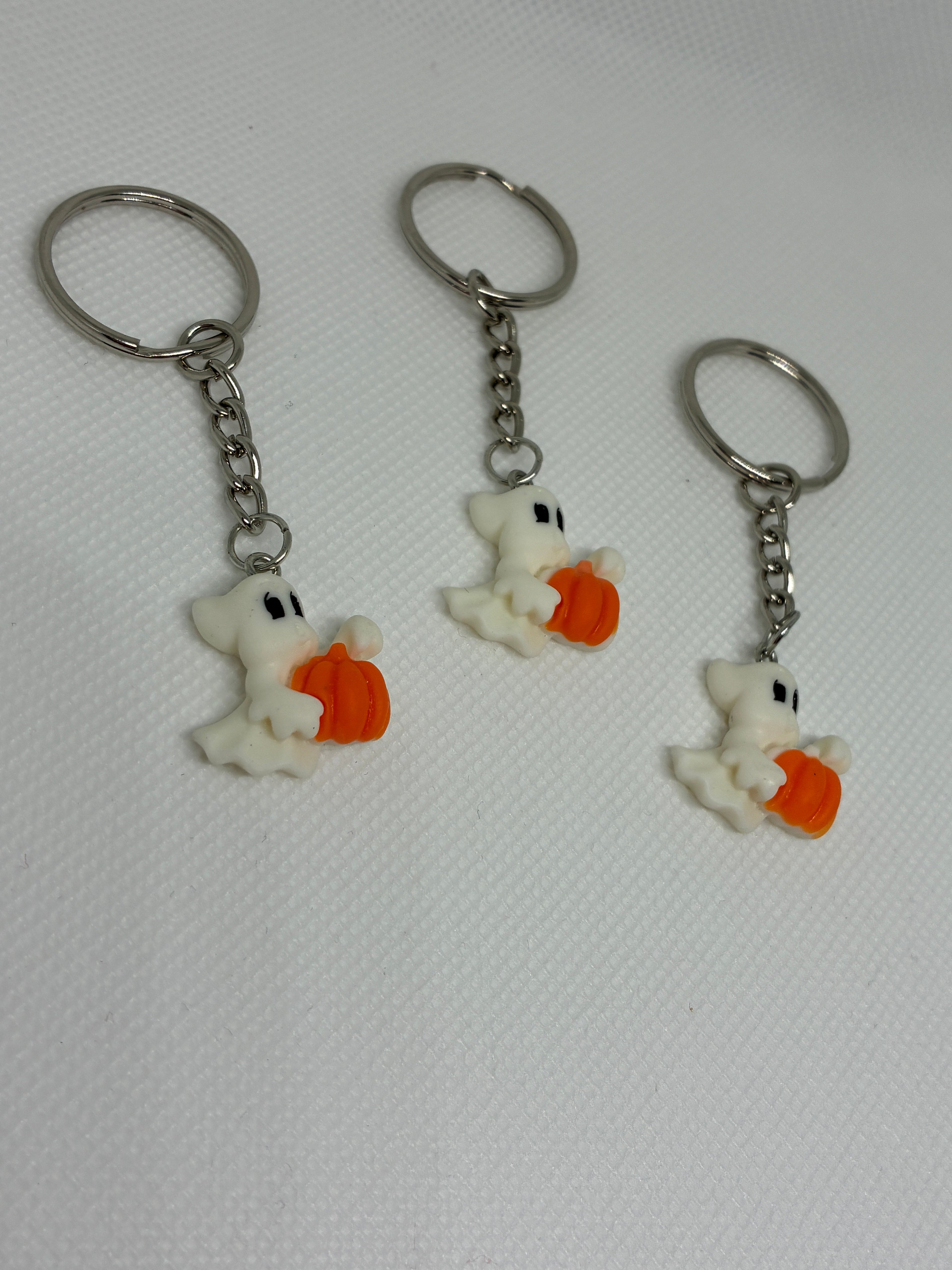 Pumpkin Ghost Keychain