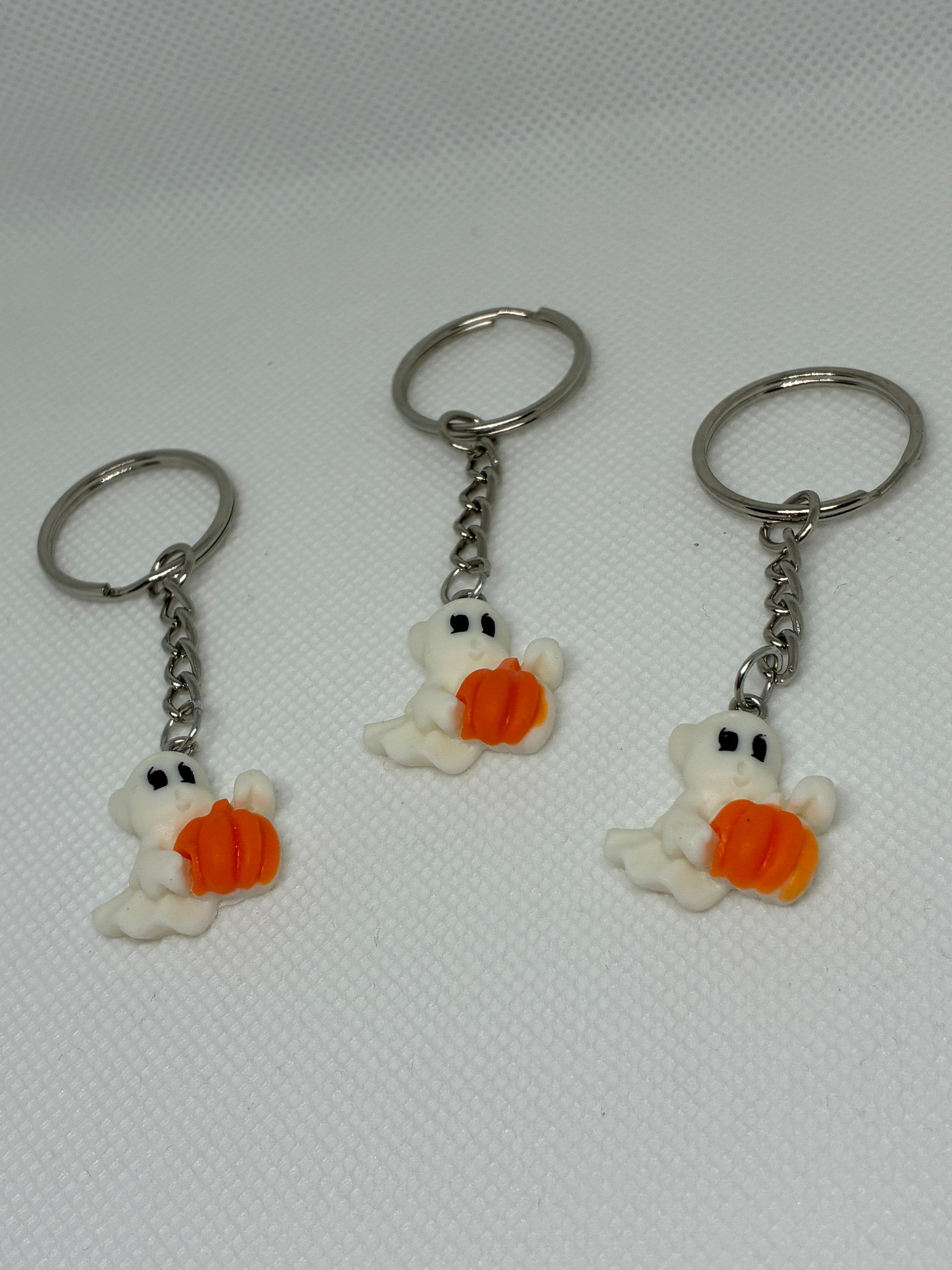 Pumpkin Ghost Keychain