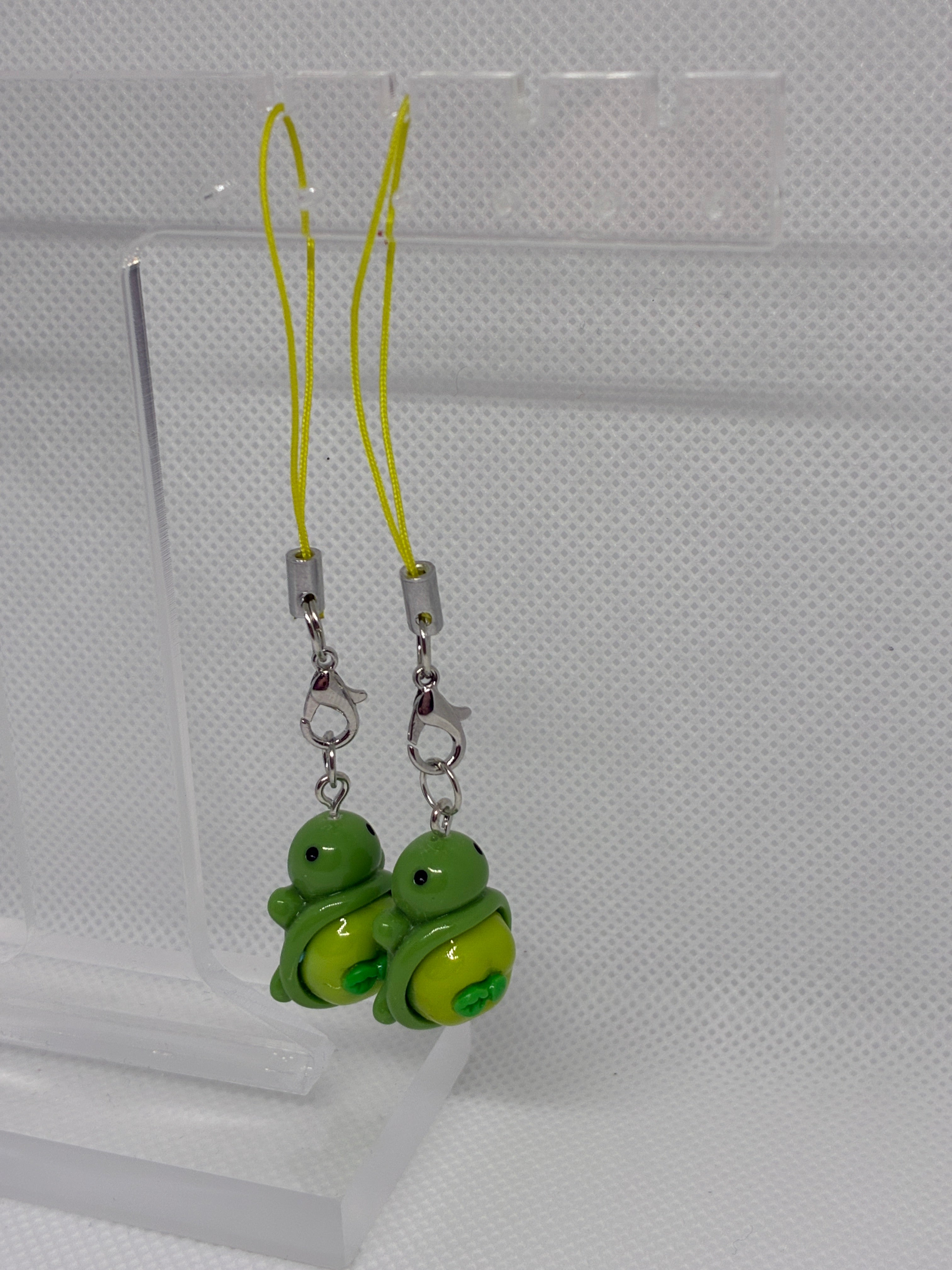 Green Apple Turtle Phone Charm