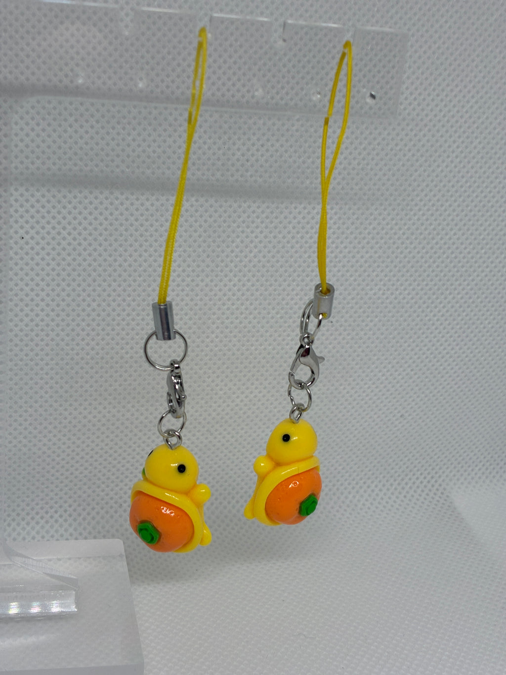Orange Turtle Phone Charm