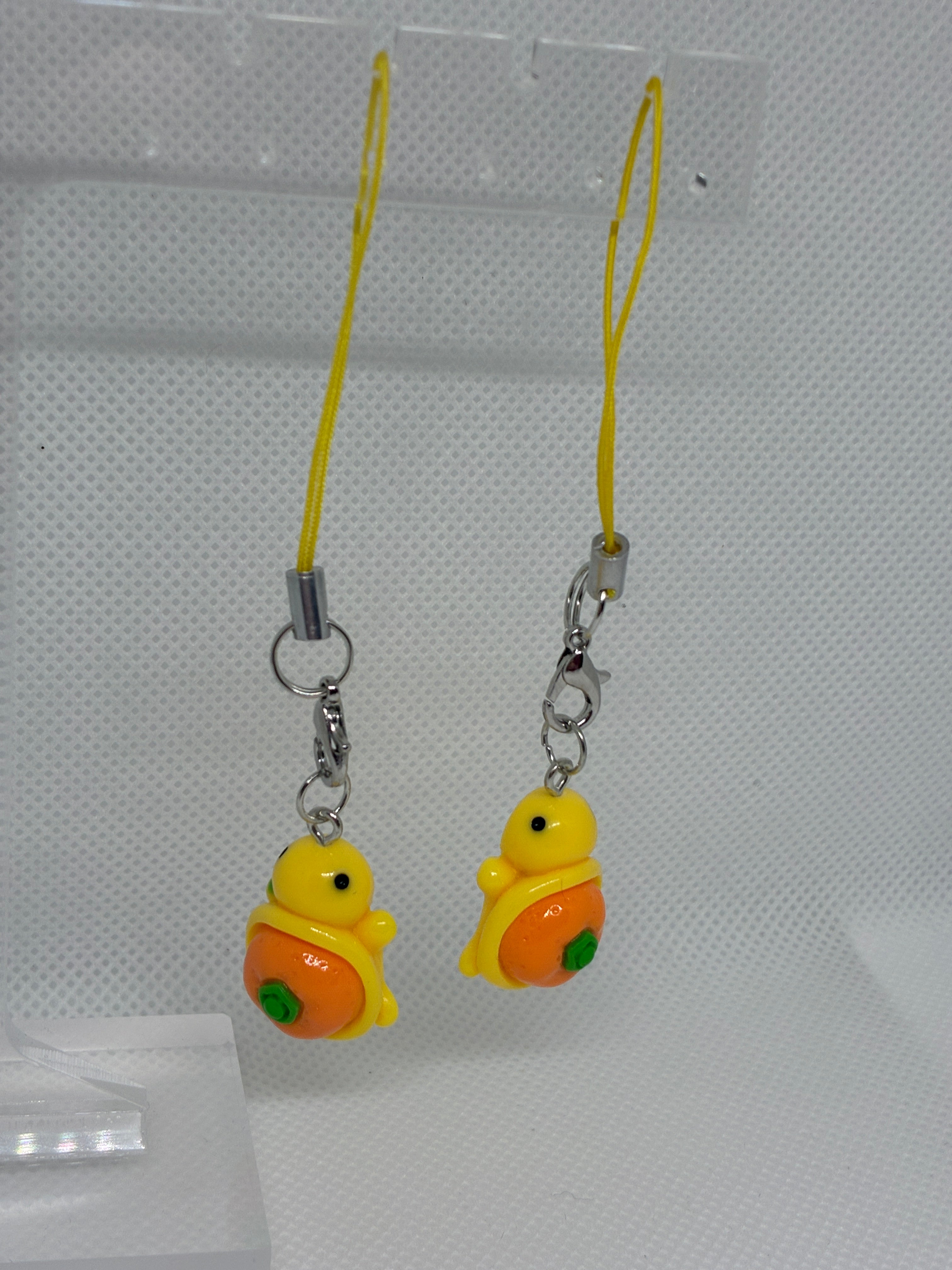 Orange Turtle Phone Charm