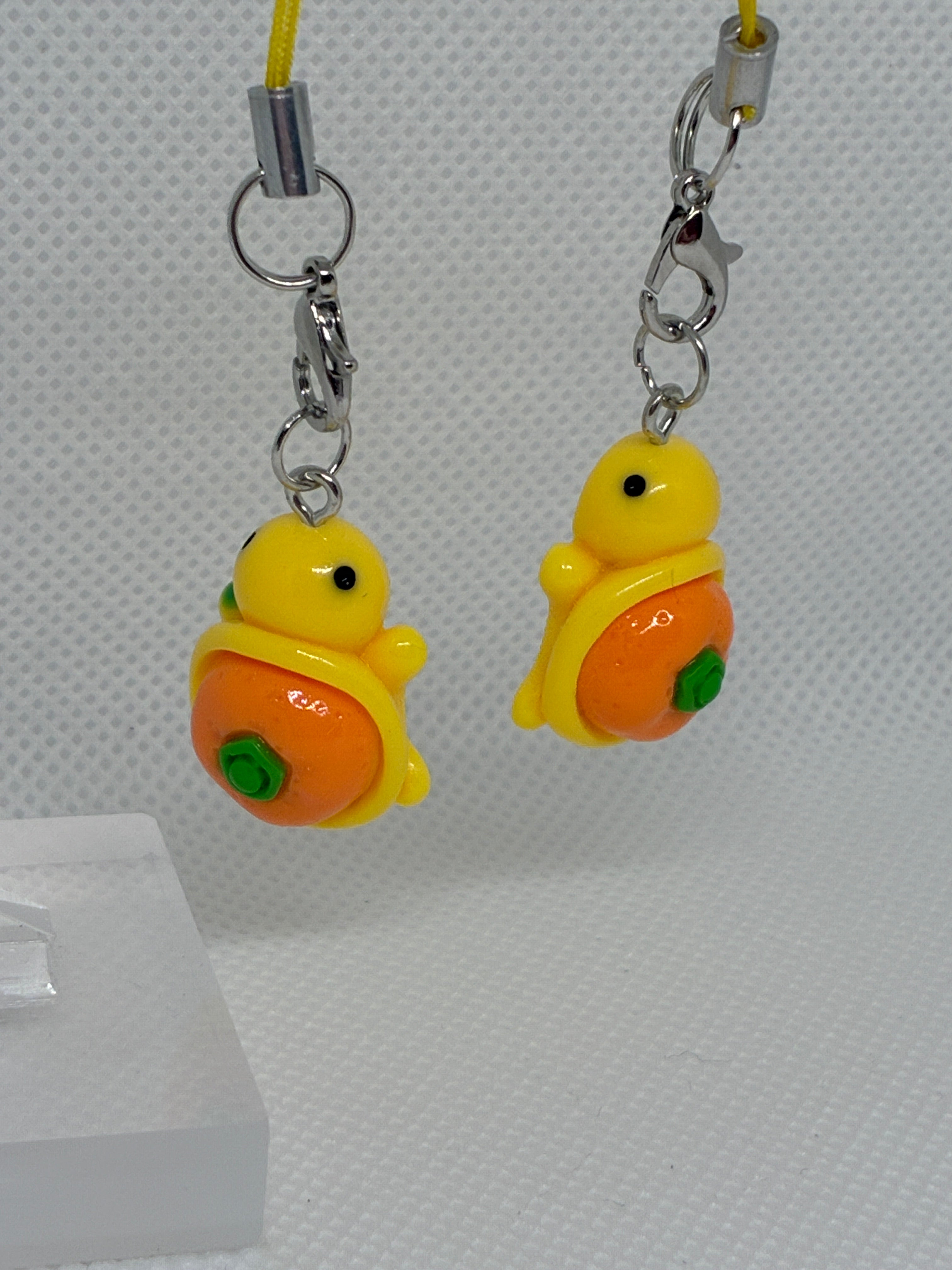 Orange Turtle Phone Charm