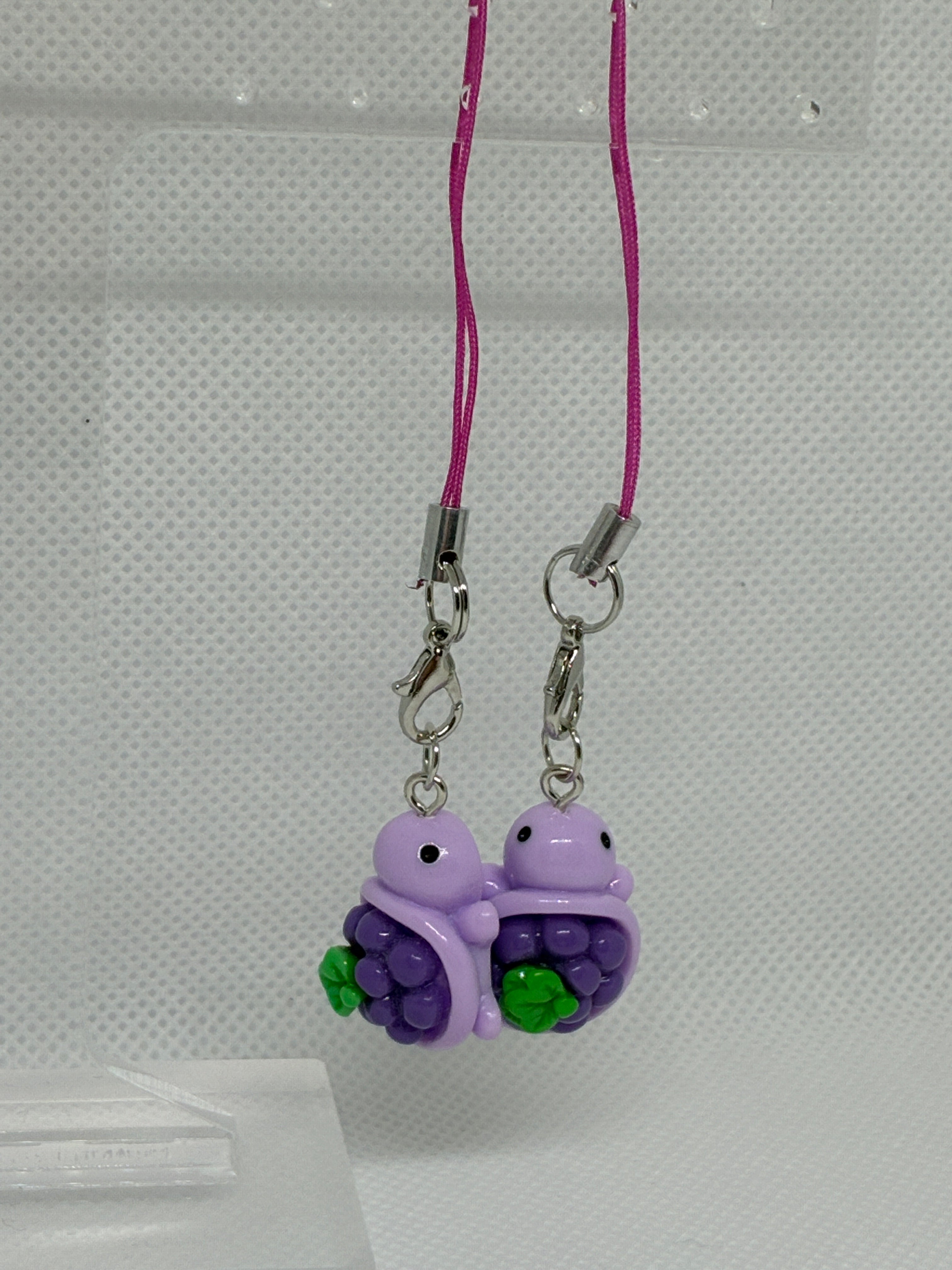 Grape Turtle Phone Charm