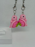 Pink Strawberry Turtle Key Chain