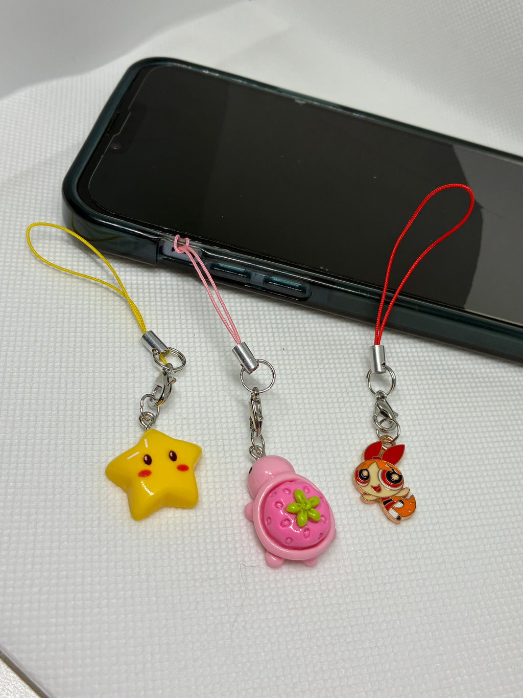 Green Apple Turtle Phone Charm
